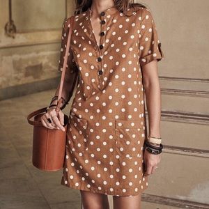 Sezane Alma Polka Dot Dress